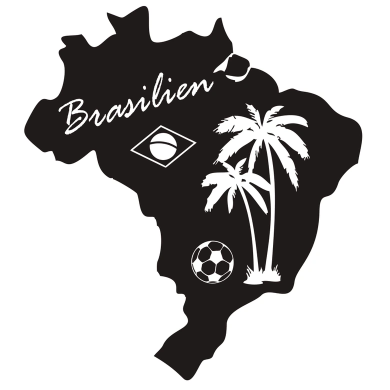 Wandtattoo Brasilien Karte 