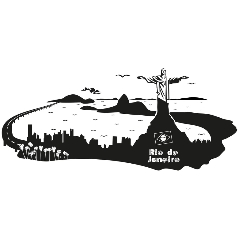 Wandtattoo Rio de Janeiro Skyline 
