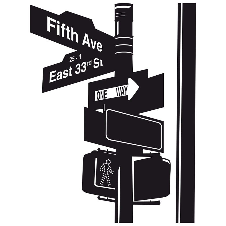 New York Road Sign Wall sticker 