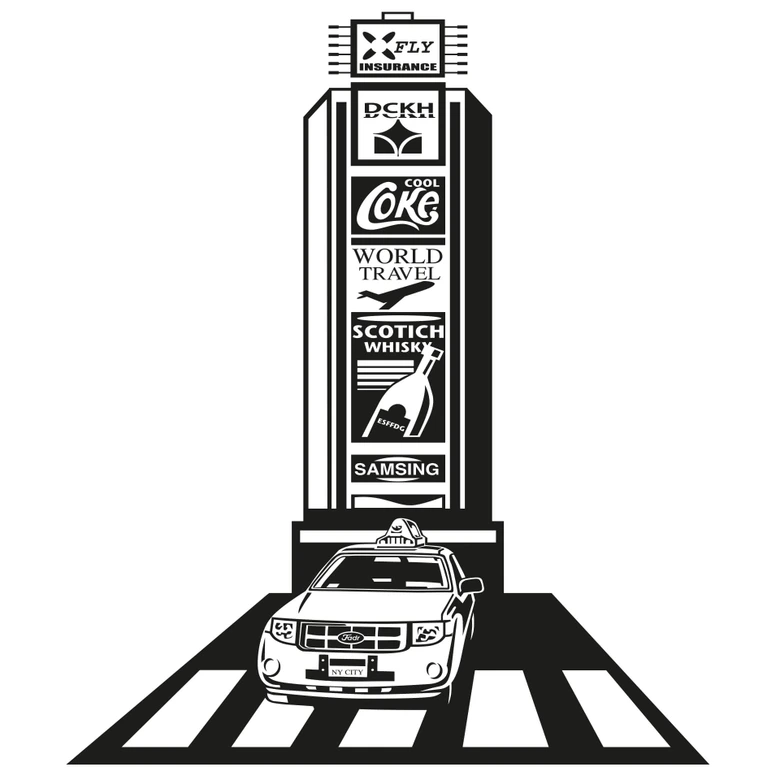 Wandtattoo NY Taxi 