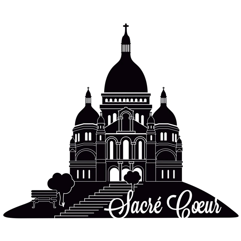 Sticker mural - Le Sacré Cœur de Montmartre 