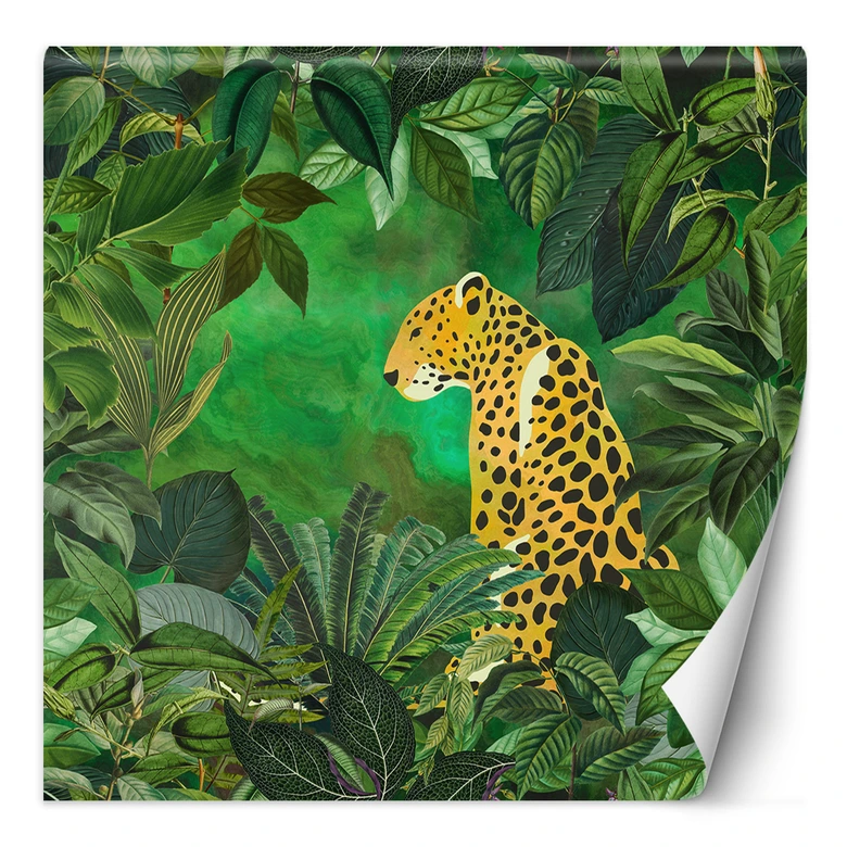 Fototapete, Panther Tier Dschungel Exotisch grün - Andrea Haase 