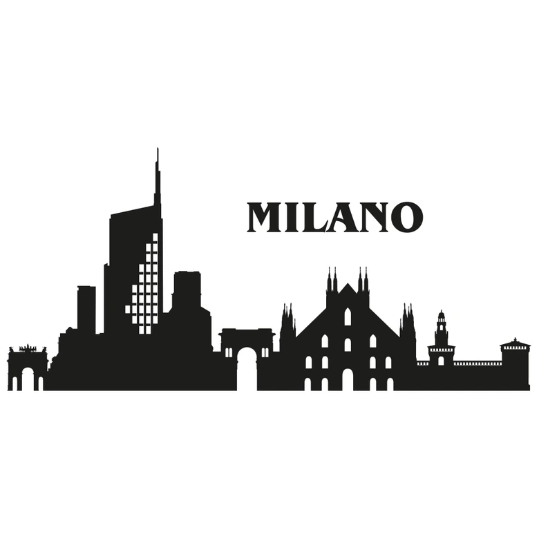Wandtattoo Skyline Milano 