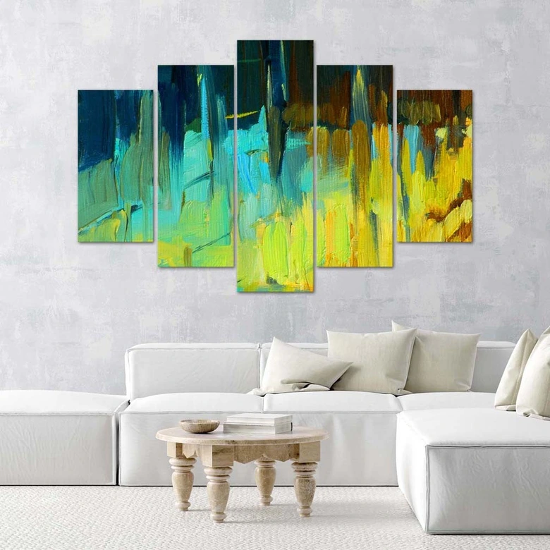 Leinwandbild 5 teilig, Abstrakt 