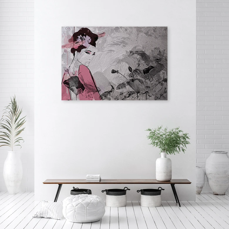 Leinwandbild, Japanische Geisha 