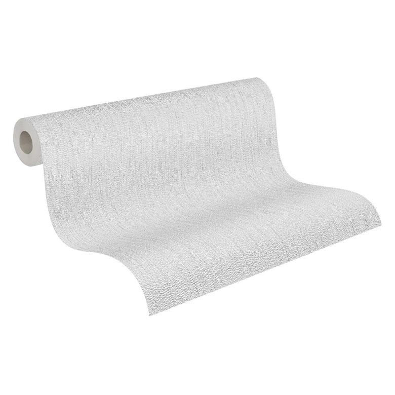 Strukturerad tapet grå silver - non-woven tapet A.S. Création 