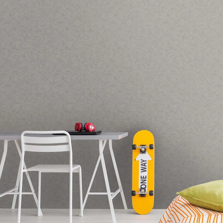 Designerska tapeta szara nowoczesna - graficzna tapeta włókninowa do salonu, sypialni, przedpokoju 