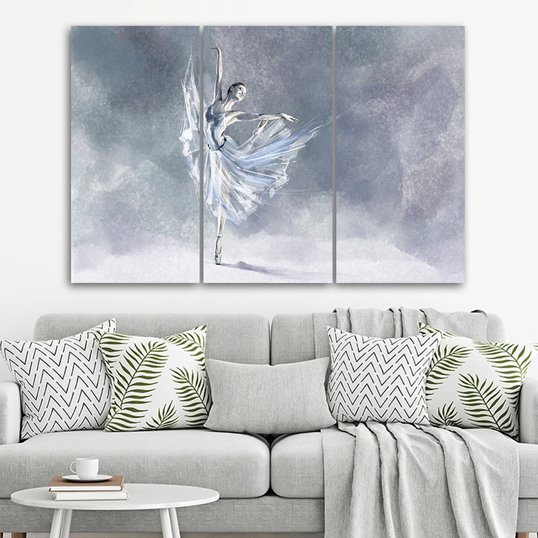 Leinwandbild 3 teilig, Ballerina Pirouet 