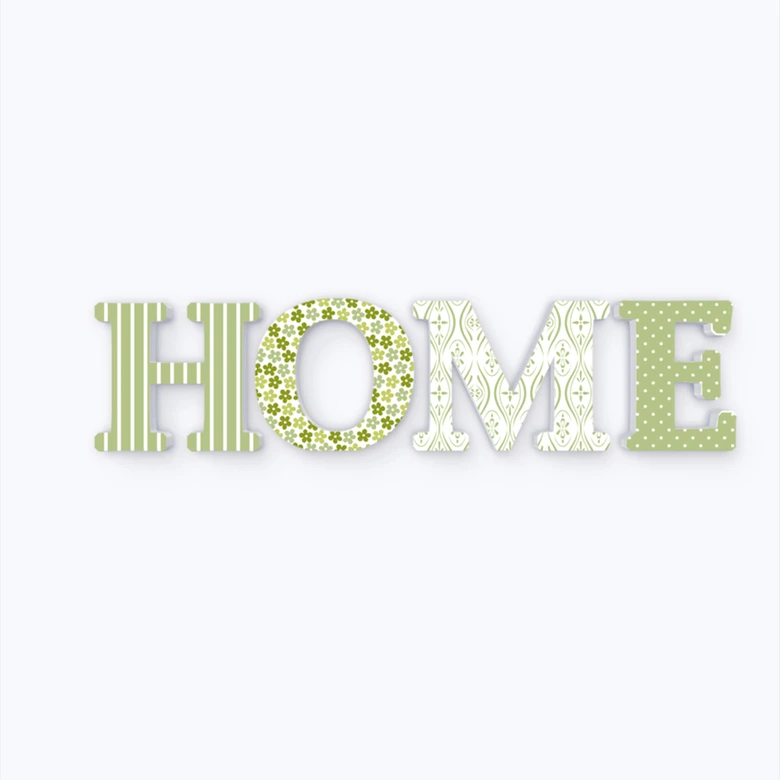 Decoratieletters 3D Letters HOME Groen 