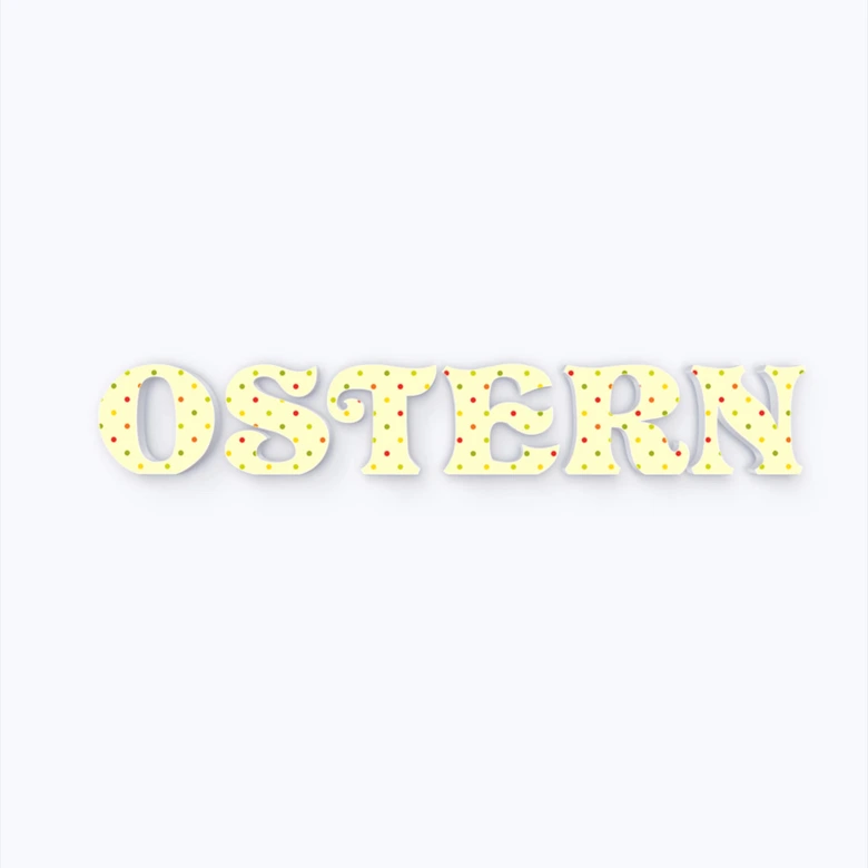 Dekobuchstaben 3D Ostern farbig 