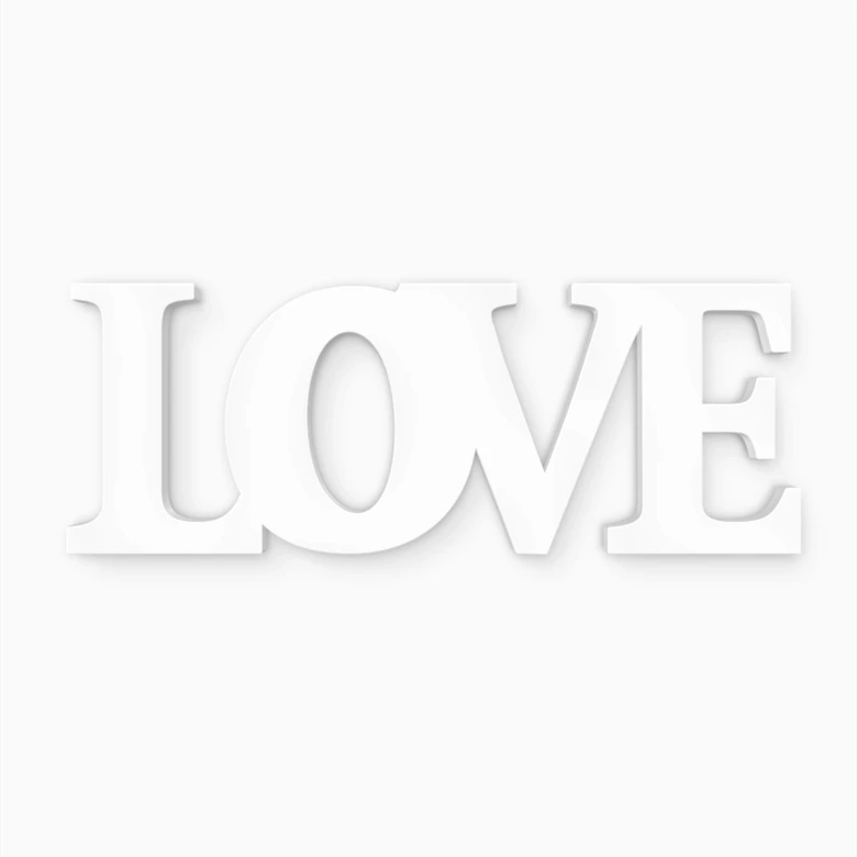 Dekorativa bokstäver 3D Love 2 