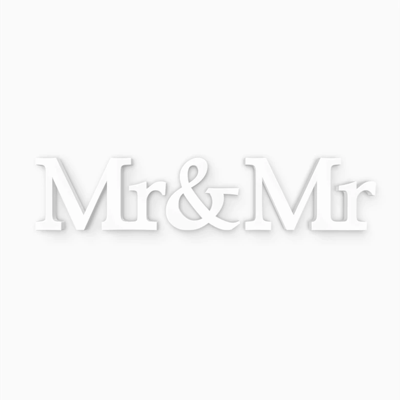 Lettres décoratives 3D Mr & Mr serife 