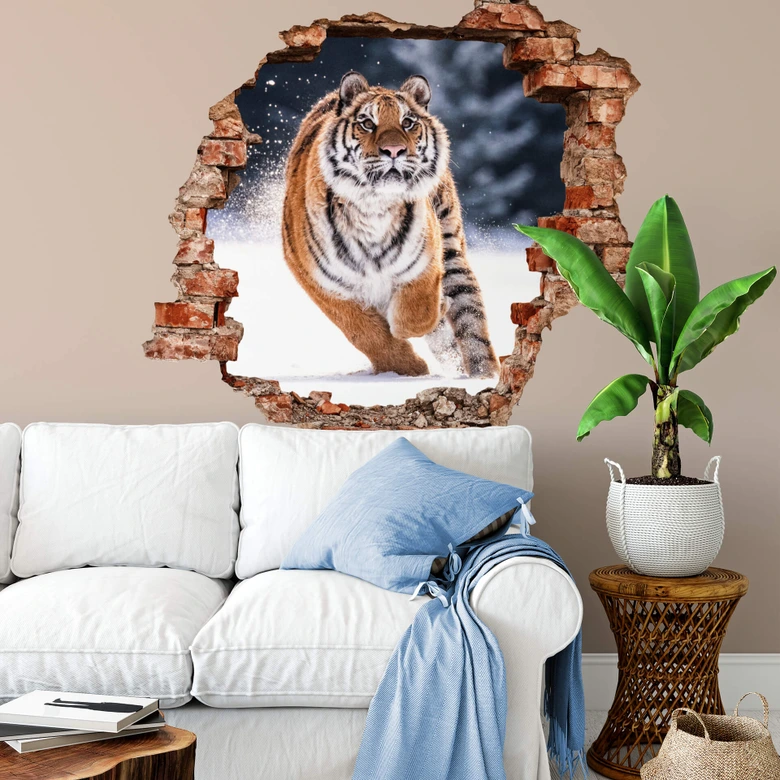 3D Muursticker van Duijn - Tijger 