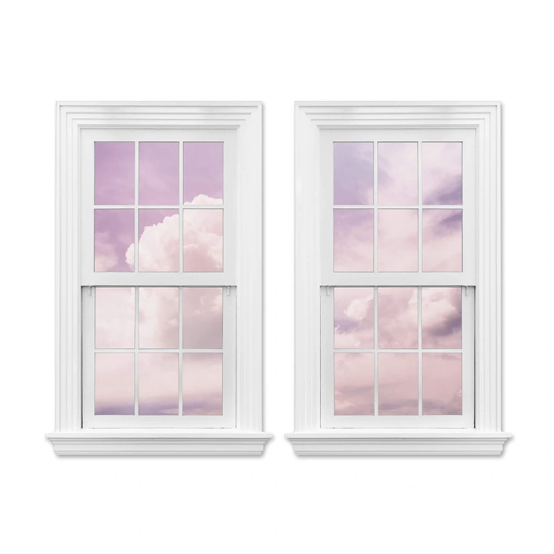 Trompe L'oeil Muursticker - Hoofd in de Wolken 