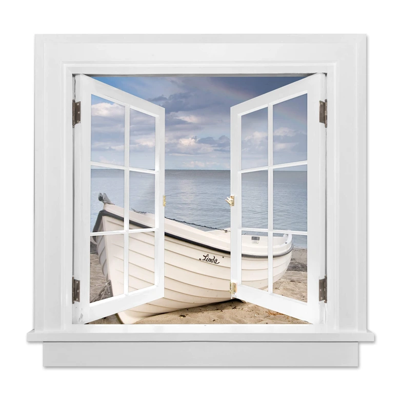 Trompe L'oeil Wall sticker Tiny Boat 