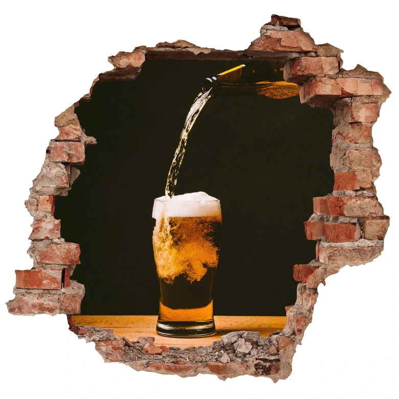 3D Muursticker Biertje 