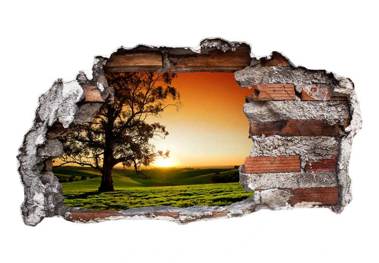 3D wall sticker Breathtaking Sunset 
