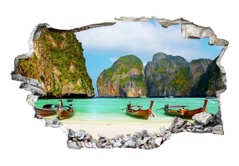 3D Wandtattoo Südseebucht 
