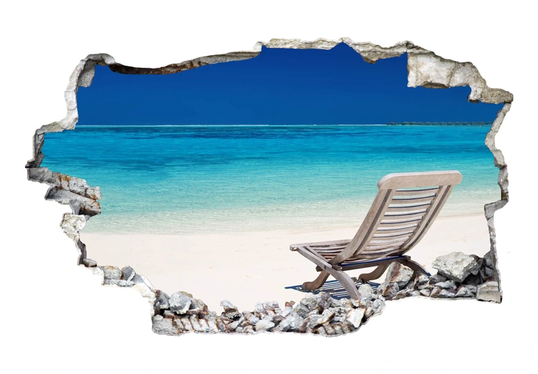 3D Wandtattoo Südseestrand 