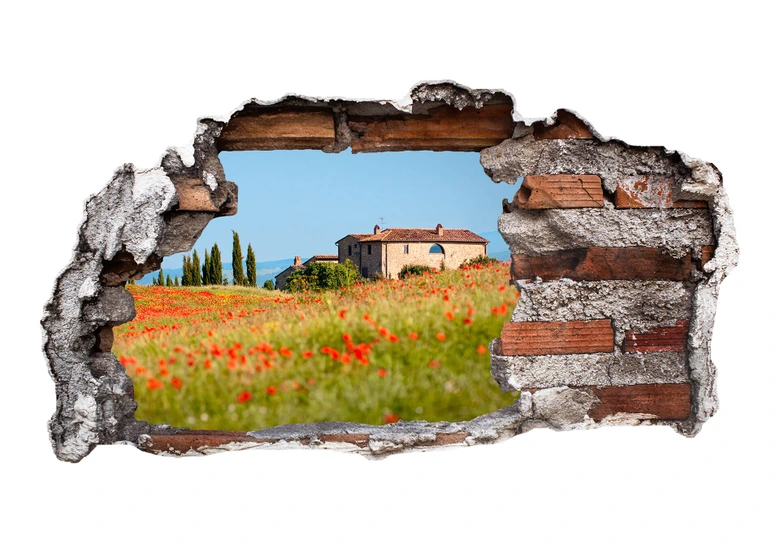 Sticker mural 3D Toscane  