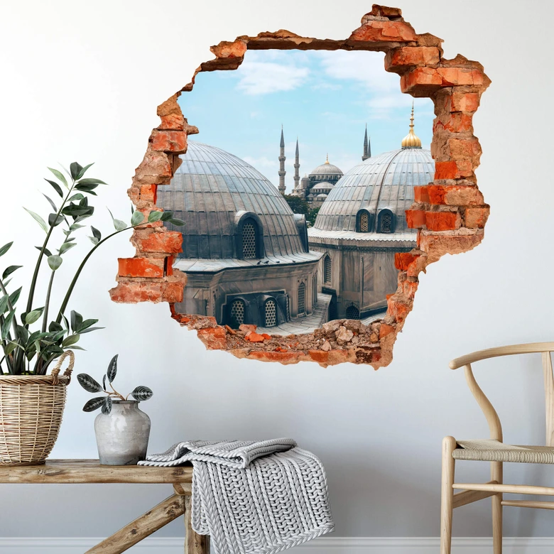 3D Wandtattoo Über den Dächern von Istanbul 