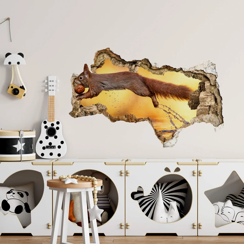 3D Wallsticker van Duijn - Egern, der springer 