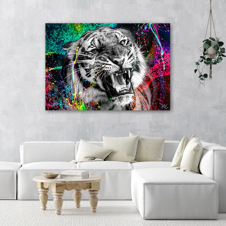 Leinwandbild, Tiger Animal Natur 