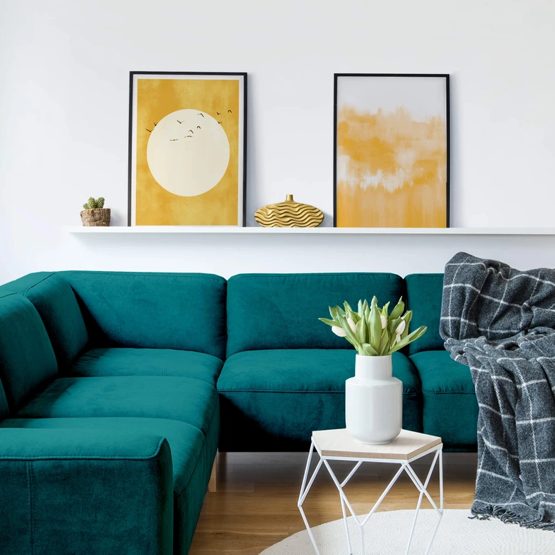 Poster Nouveauprints - Watercolour Brush Strokes (gelb) 