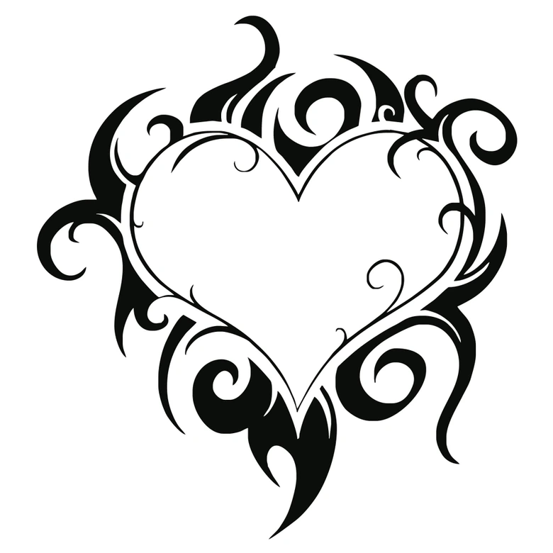 Sticker mural - Coeur Enflammé 