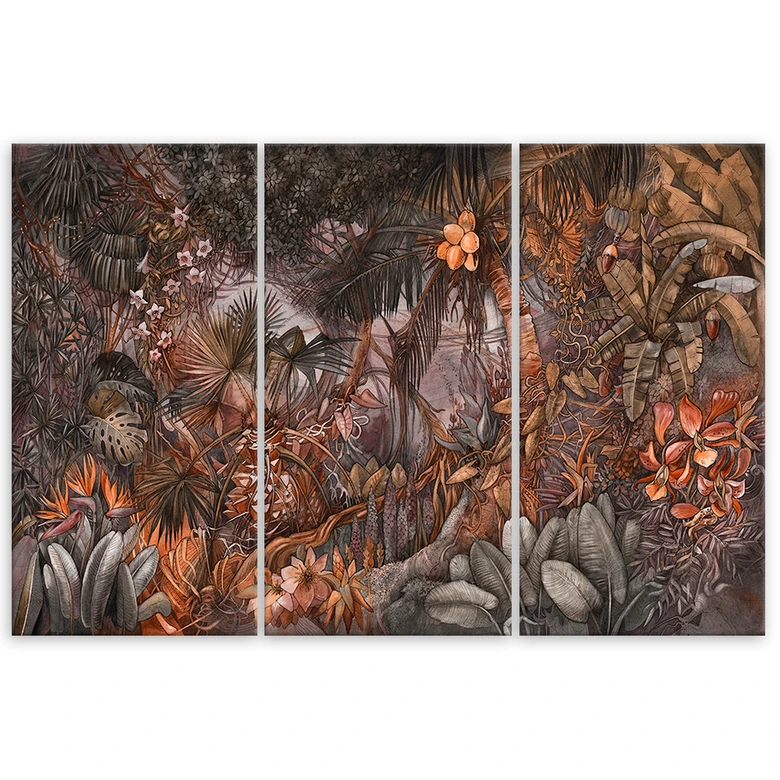 3-delige canvas print, Deep Jungle 