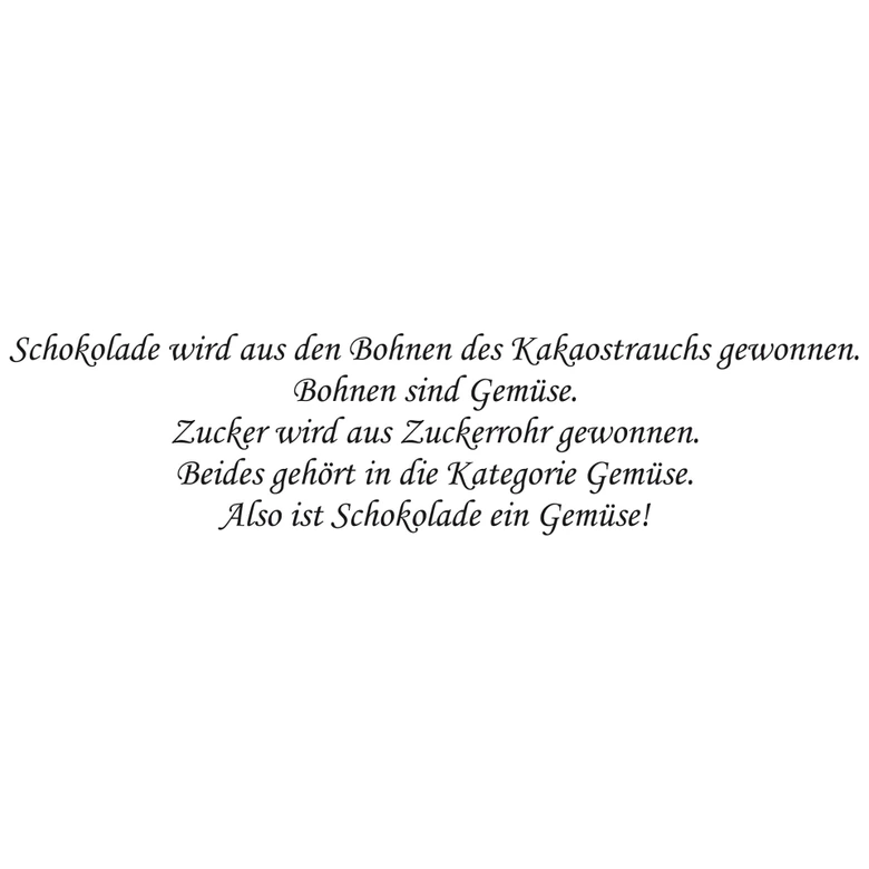 Wandtattoo Schokoladengemüse 