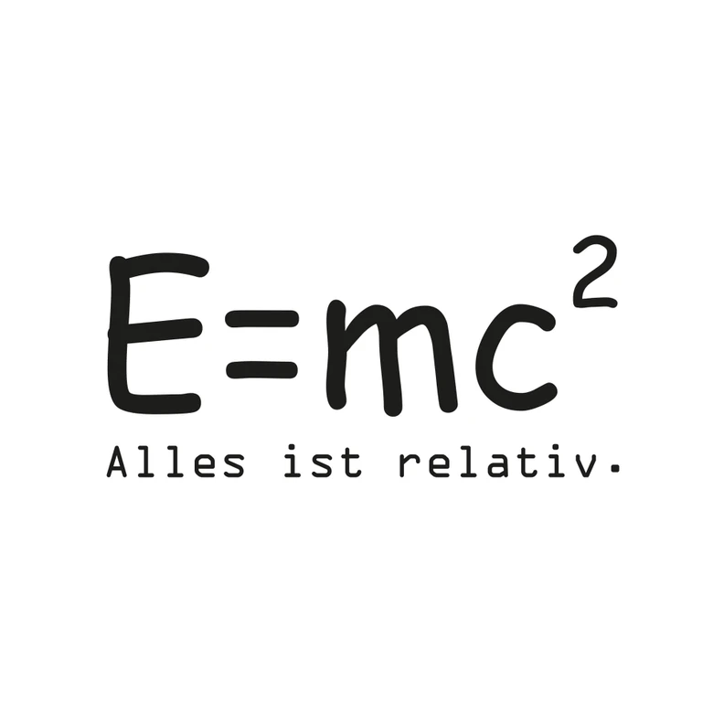 Wandtattoo E=mc² - Alles ist relativ. 