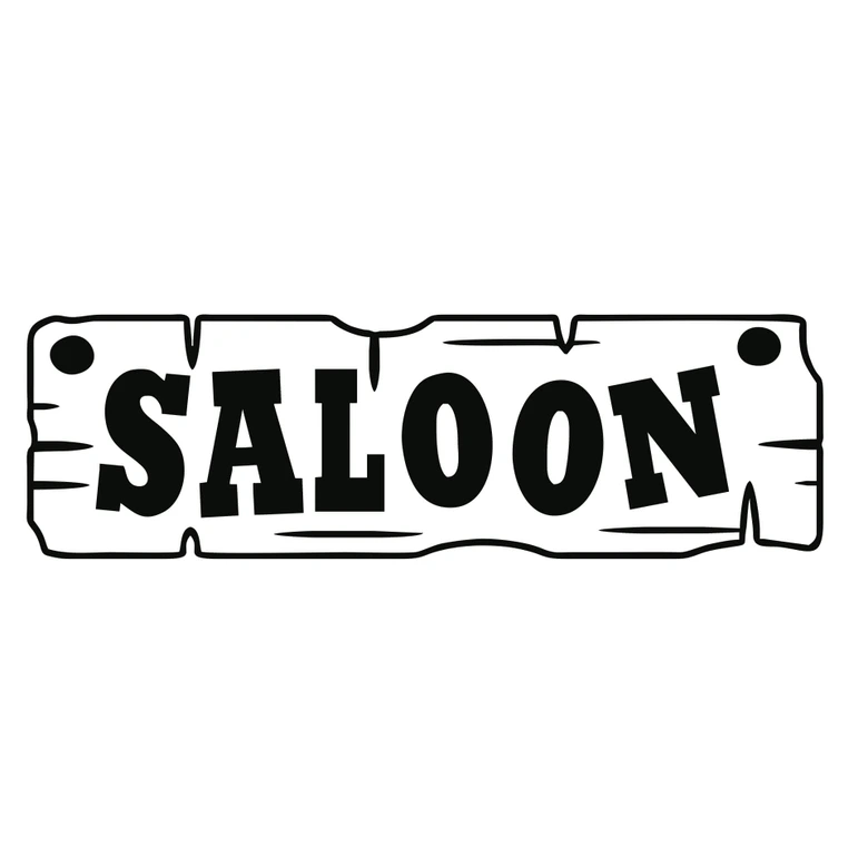Wandtattoo Saloon Schild 