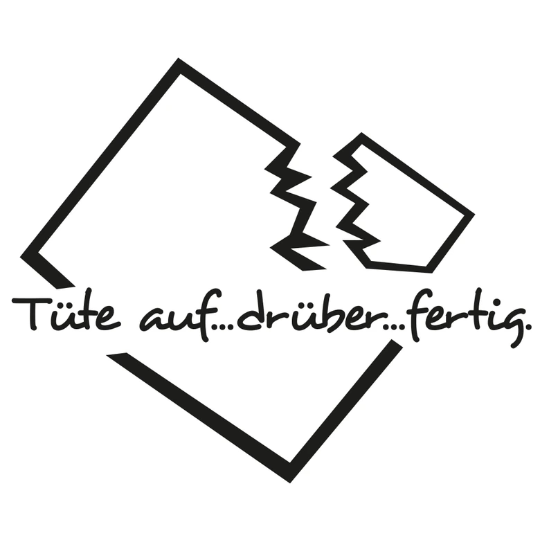 Wandtattoo Tüte auf...drüber...fertig 