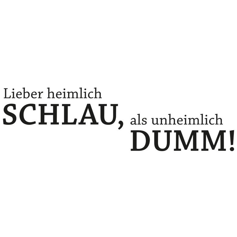 Wandtattoo Lieber heimlich schlau, als... 