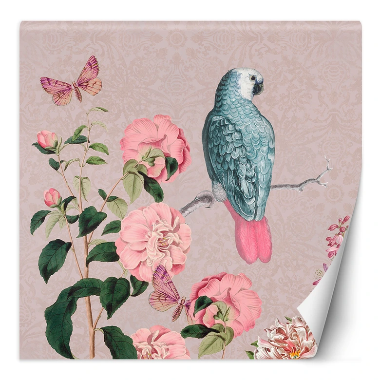Fototapete, Tropische Papagei Vogel auf Zweig - Andrea Haase 
