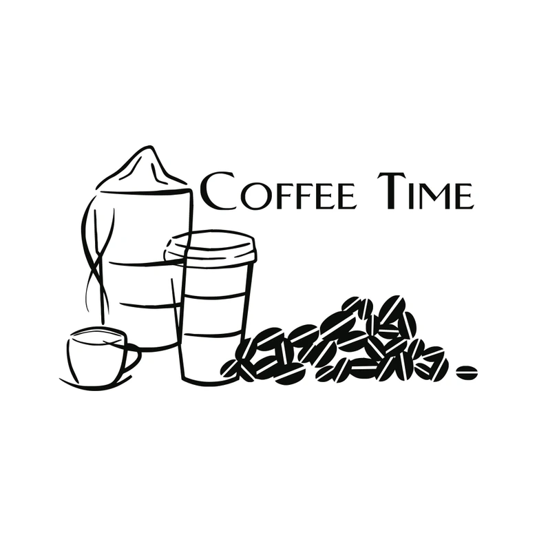 Wandtattoo Coffee Time 1 