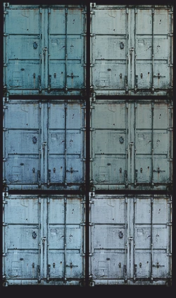 Fototapete mit Containern Blau ,Illustration 2,70 x 1,59 m 