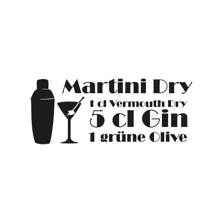 Wandtattoo Martini Dry 