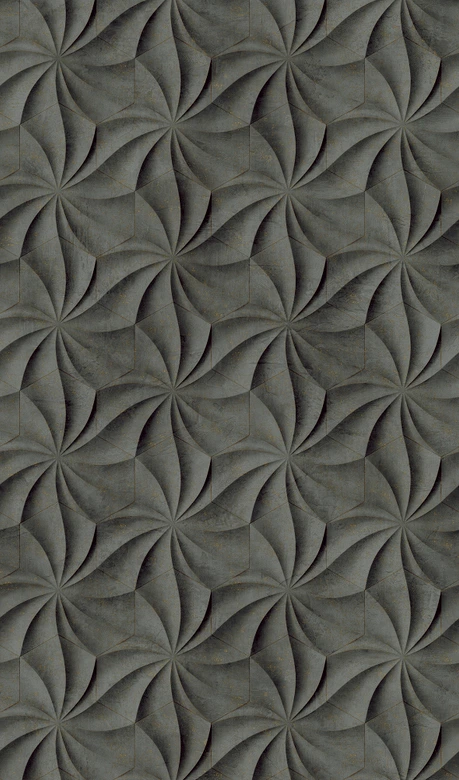 Klassieke 3D behangmuur antraciet, grafisch 2,70 x 1,59 m 