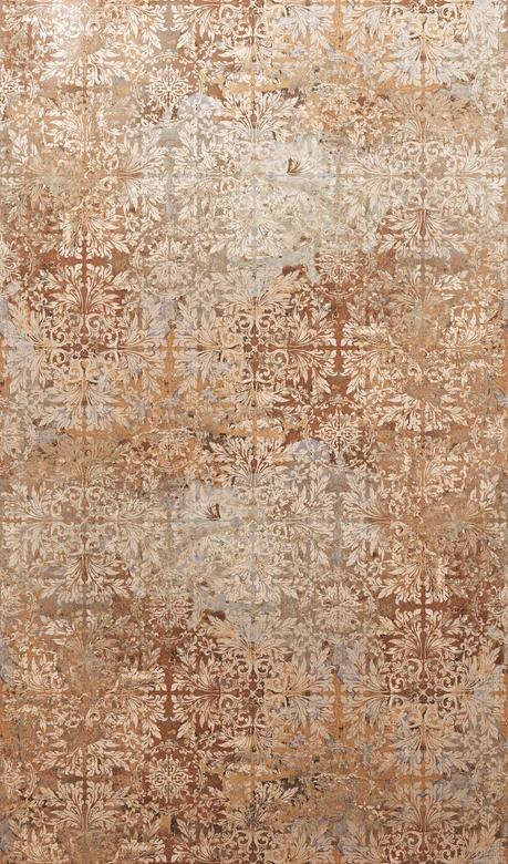 Fototapete in vintage Stil Beige, Rot ,Ornamental 2,70 x 1,59 m 