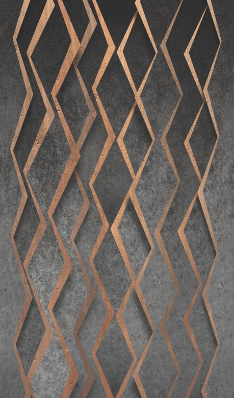 Fototapete in 3D-Optik Anthrazit, Bronze ,Grafisch 2,70 x 1,59 m 