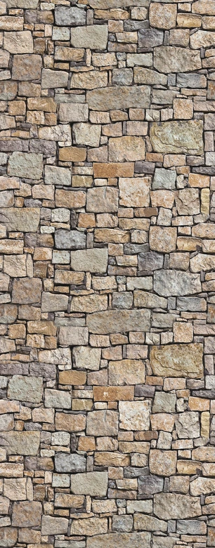 Fototapete mit Steinmauer Greige ,Steinoptik 2,70 x 1,06 m 