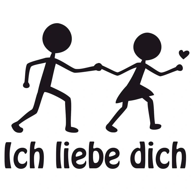 Wandtattoo Ich liebe Dich 
