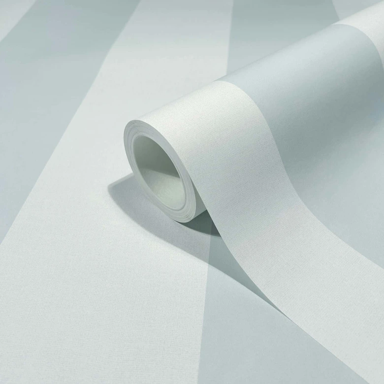 Icke-vävd tapet block ränder ränder moderna i blått 