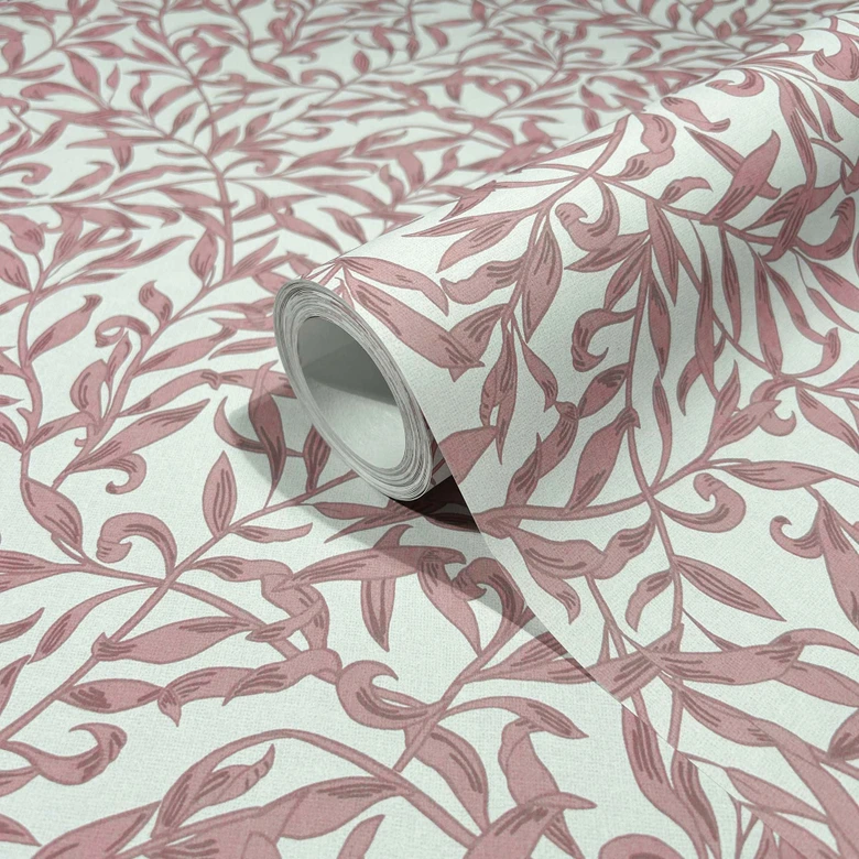 Vliestapete Blätter, Blattmotiv Floral Natur in Rot 