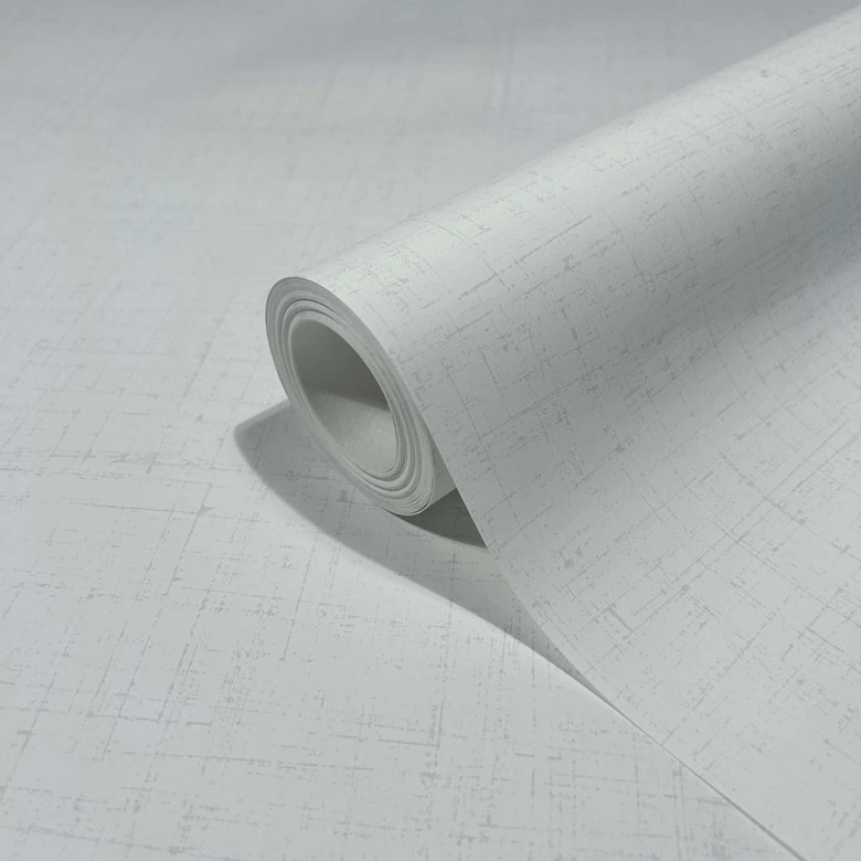 Tapeta z włókniny o nowoczesnej fakturze w kolorze białym 