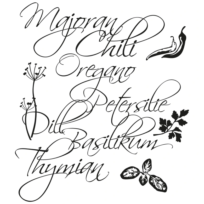 Wandtattoo Gewürze 2 