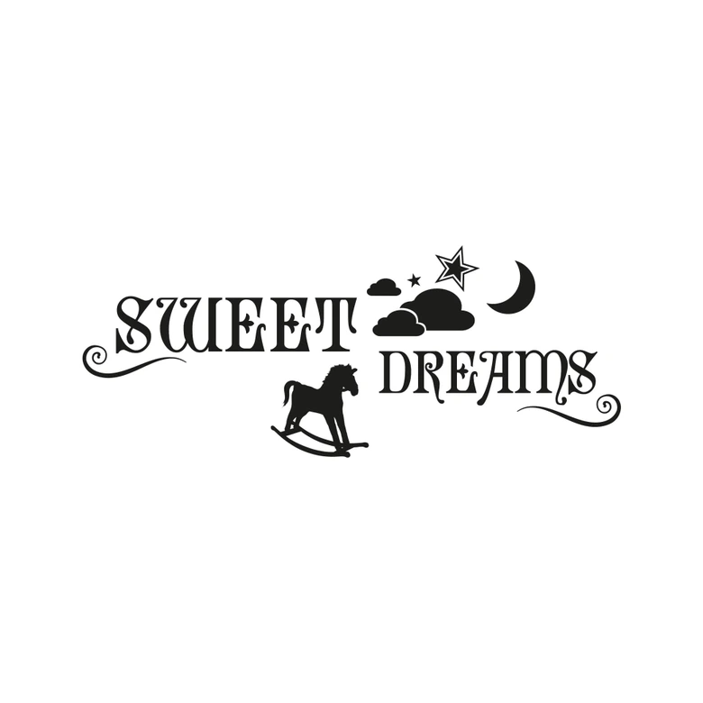 Wandtattoo Sweet Dreams Schaukelpferd 