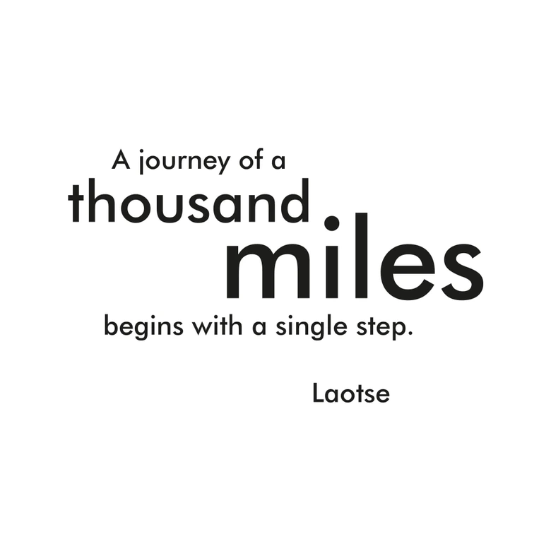 Sticker mural - A journey of a thousand miles... 